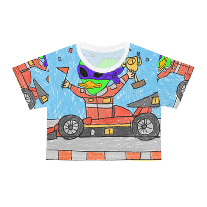 Race car Driver Win Visitor 751 AOP Crop Tee