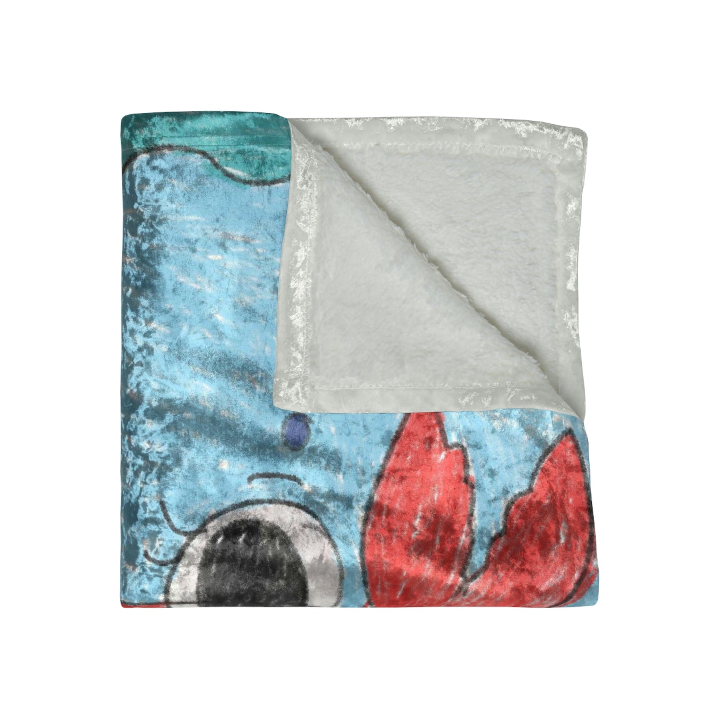 Lobster Crab Graphic Sea Lovers Crushed Velvet Blanket