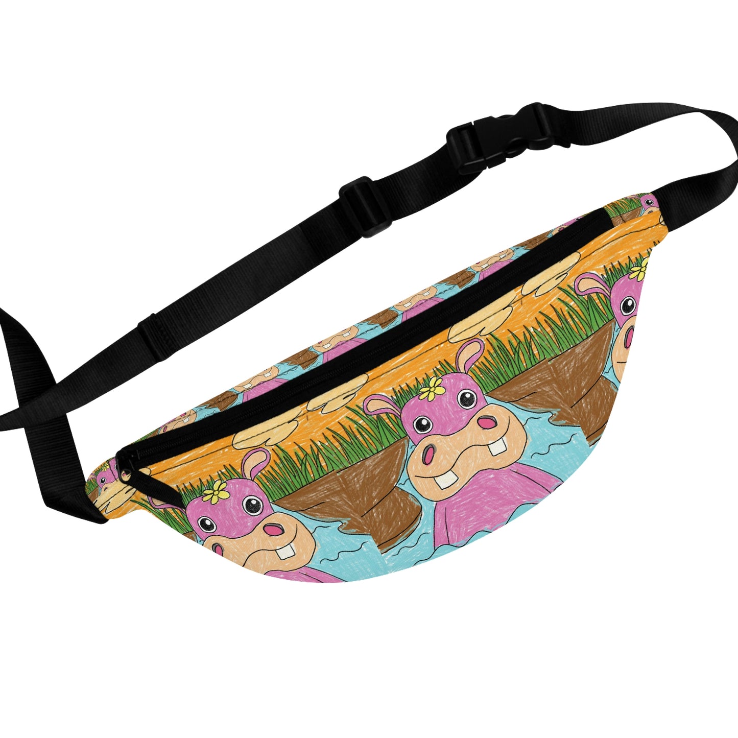 Hippo Hippopotamus Animal Creature Graphic Fanny Pack