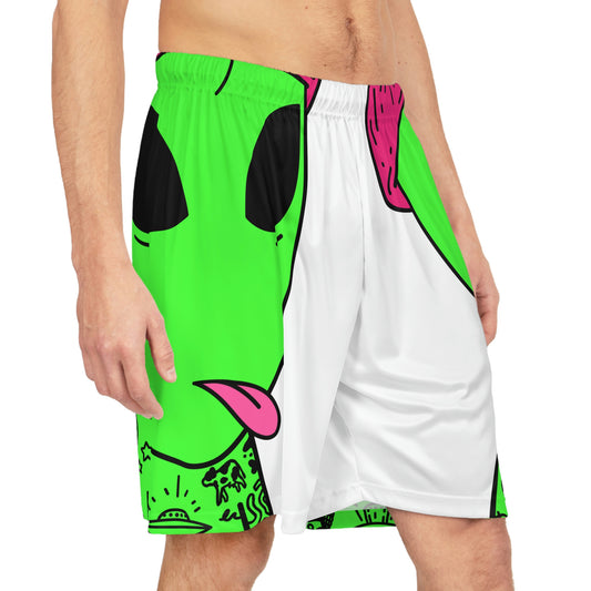 Tattoo Body Mythical Scifi Alien Basketball Shorts (AOP)