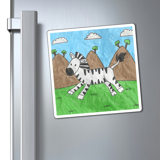 Zebra Graphic Hipster Zebra Animal Magnets