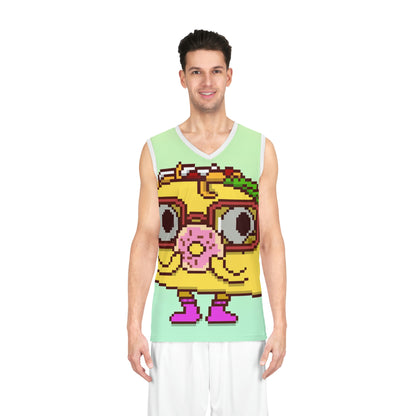 Donut Eat Taco Basketball Jersey