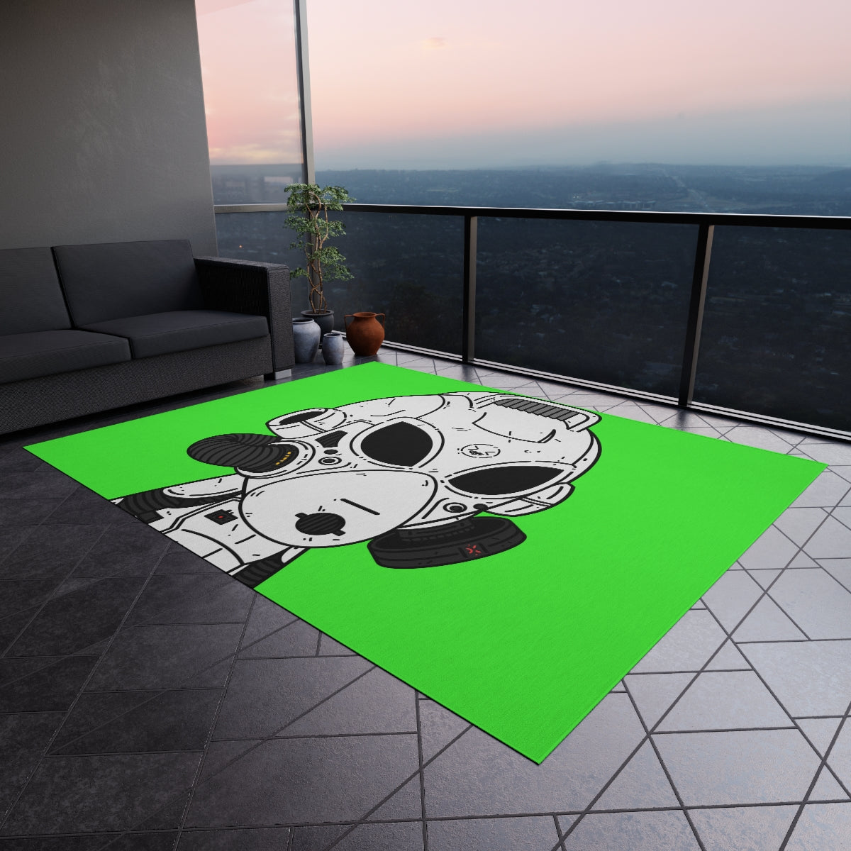 The LOL Visitor Outdoor Rug