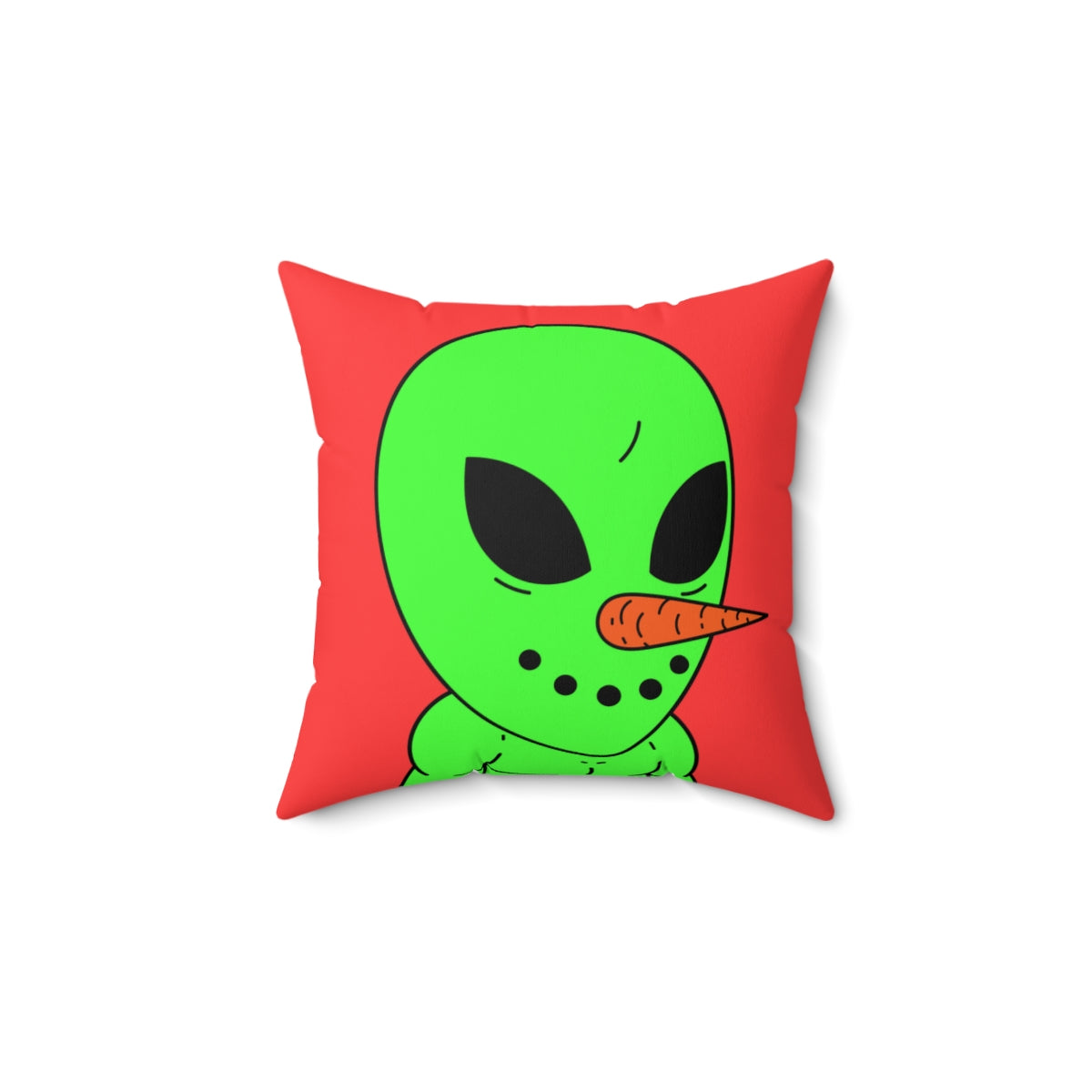 Veggie Visi The Vegetable Visitor Spun Polyester Square Pillow