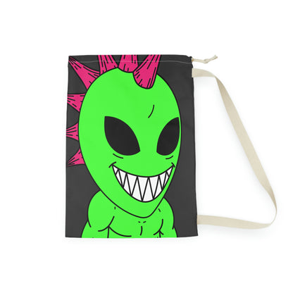 Spiked Pink Hair Muscle Alien Visitor Laundry Bag