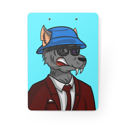 Business Casual Maroon Suit with Tie Cyborg Bucket Hat Werewolve Clipboard