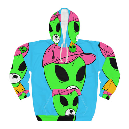 Perro Oso Animal Anime Visitante Alien AOP Sudadera con capucha unisex 