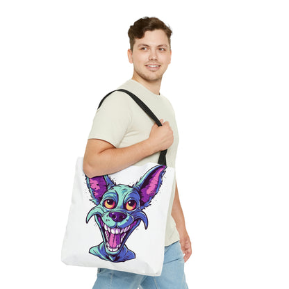 Alien Canine Dog Vintage Animation Design Tote Bag (AOP)