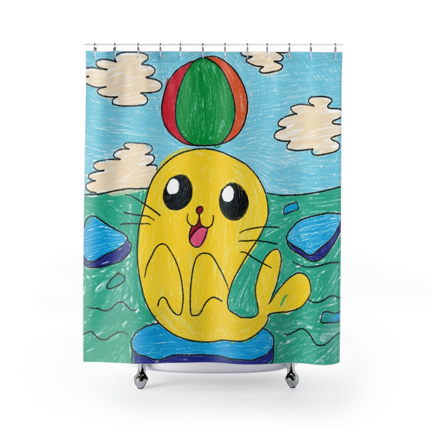 Seal Trick Marine Ocean Animal Sea Creature Shower Curtains