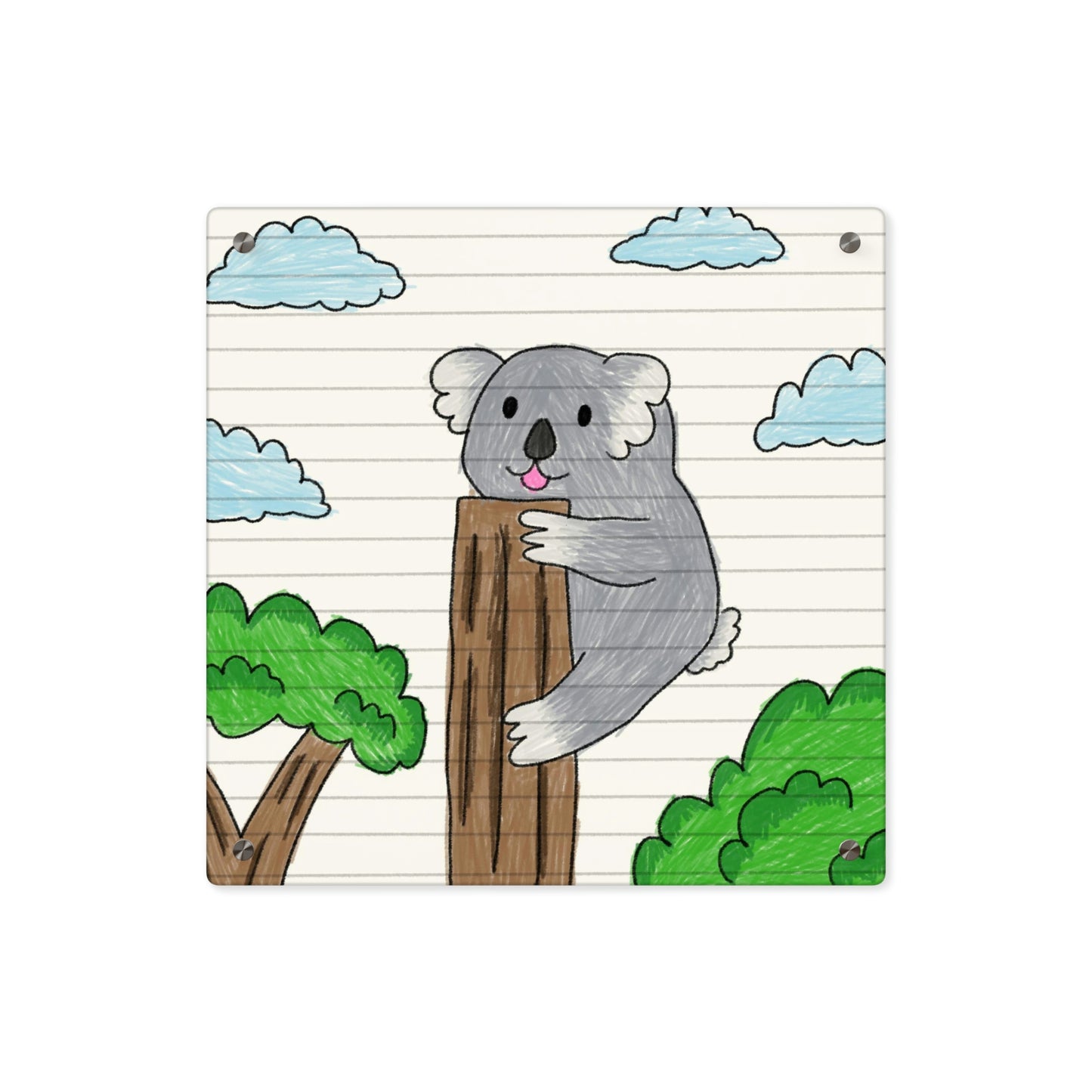 Koala Bear Animal Tree Climber Acrylic Wall Art Panels