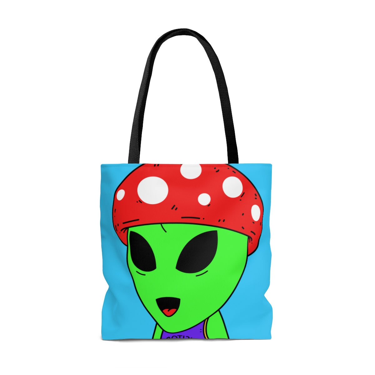 Red Mushroom Head Green Alien Purple Visi sport Jersey Visitor AOP Tote Bag