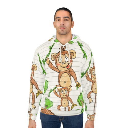 Graphic Monkey - Fun Zoo Clothing for Ape Lovers AOP Unisex Pullover Hoodie