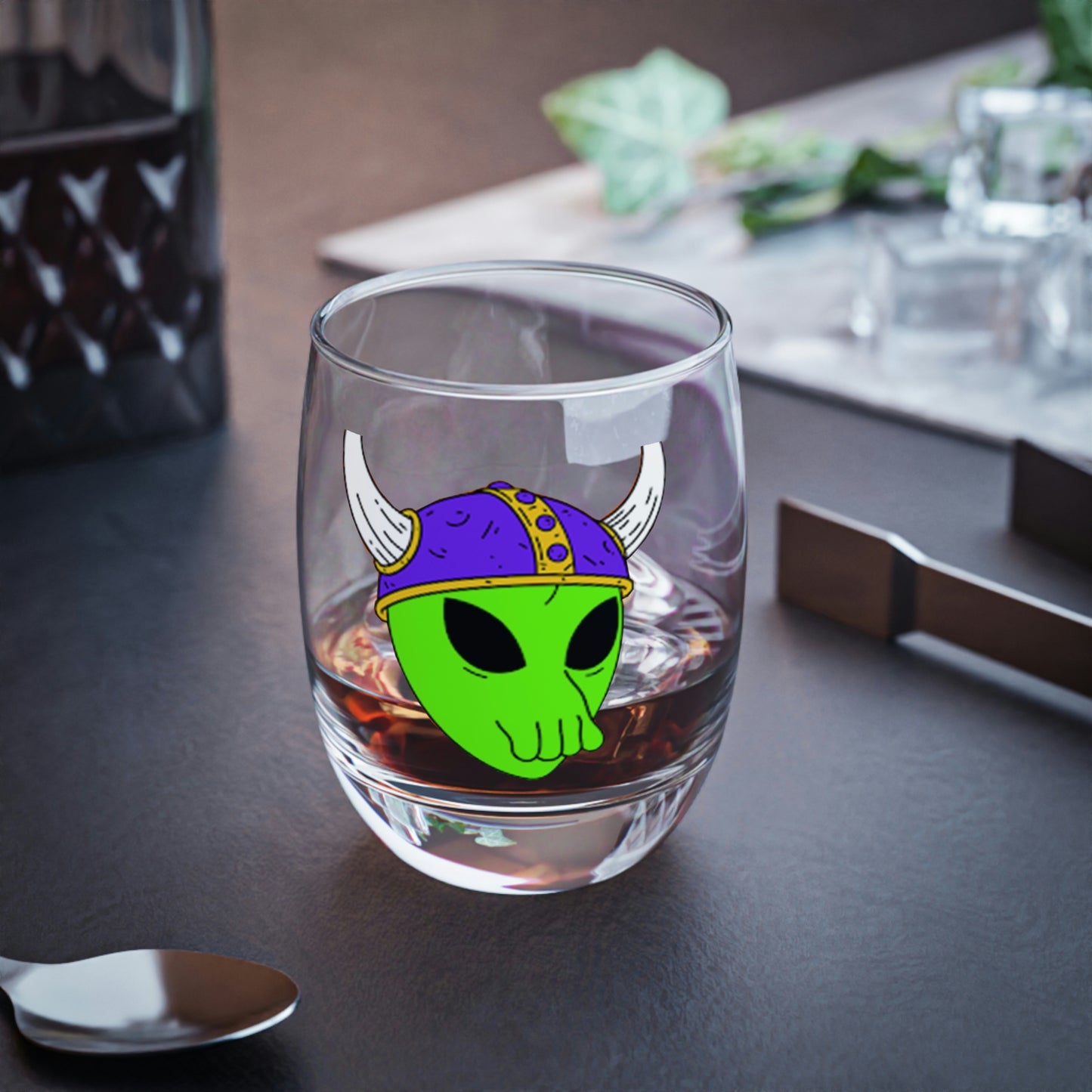 Alien Viking Whiskey Glass