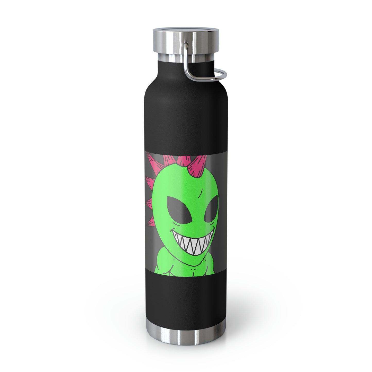 Spiked Pink Hair Muscle Alien Visitor Copper Vacuum Insulated Bottle, 22oz