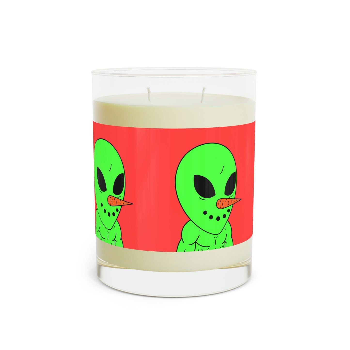 Veggie Visi Alien Vela perfumada para visitantes vegetales - Vidrio completo, 11 oz