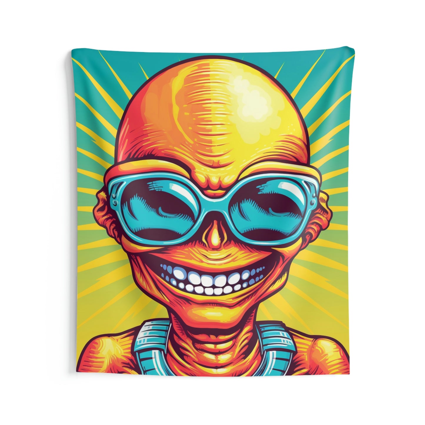 Alien Pop Culture Bright Body Designer Indoor Wall Tapestries