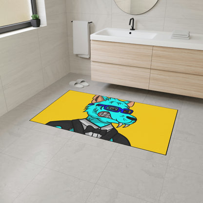 Animal Wolve Werewolf Fancy Aqua Fur Cyborg Heavy Duty Floor Mat