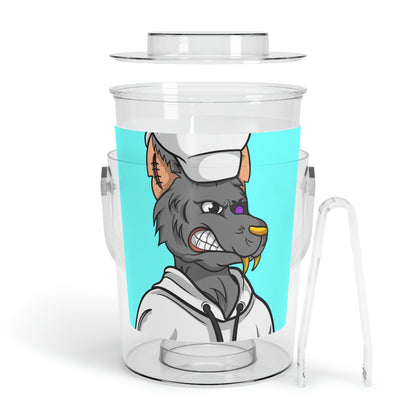 Chief Chef Cook Wolf Werewolve Cyborg Ice Bucket with Tongs