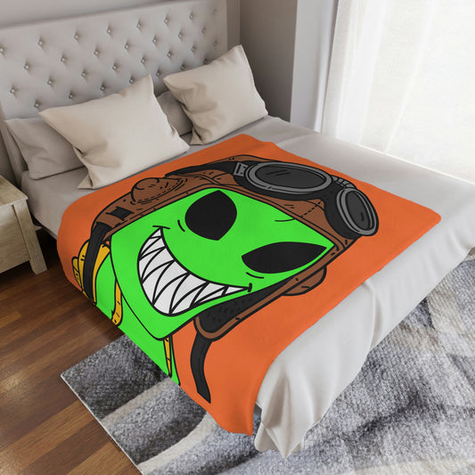 Air Force Aviator Alien Minky Blanket