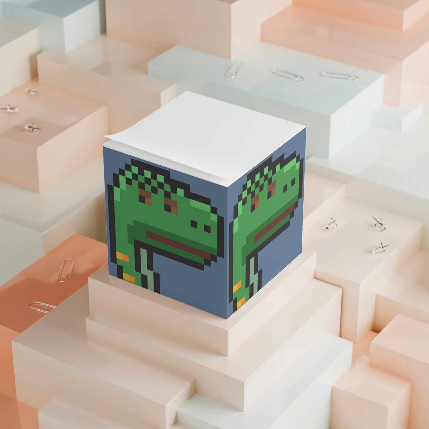 Dinosaur Dino Pixel Note Cube