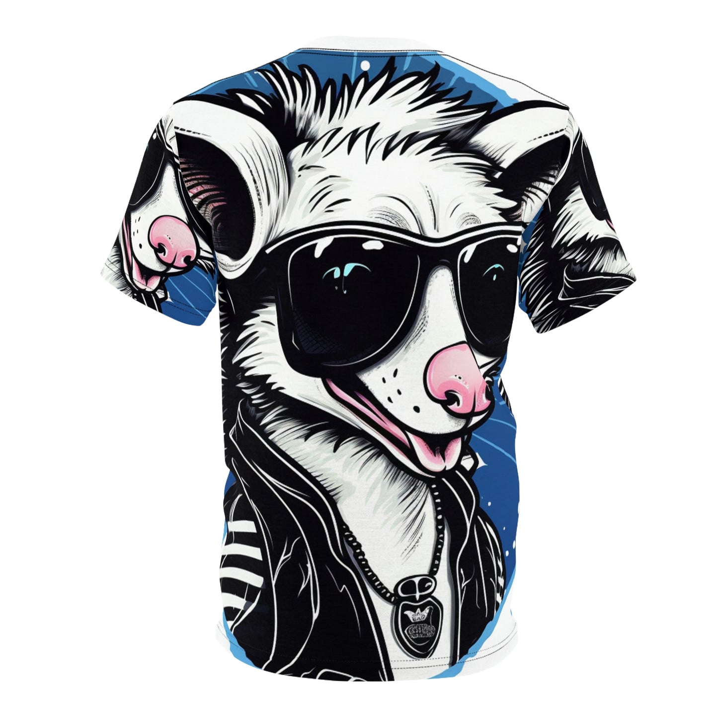 Whimsical Possum Retro Art Unisex Cut & Sew Tee (AOP)