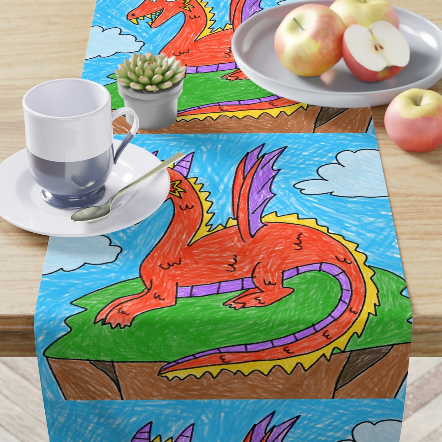 Fierce Dragon Medieval Table Runner