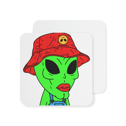 Old Alien Farmer Visitor Coasters (50, 100 pcs)