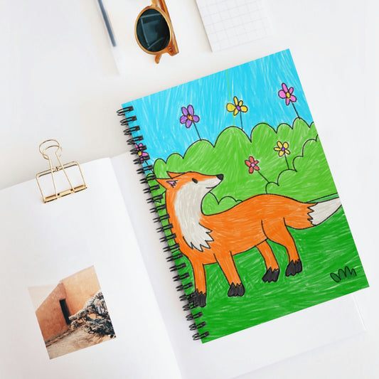 Fox Woodland Animal Foxy Spiral Notebook - Ruled Line