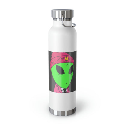 Peace Alien Pink Visi Suit Business Botella aislada al vacío de cobre, 22 oz