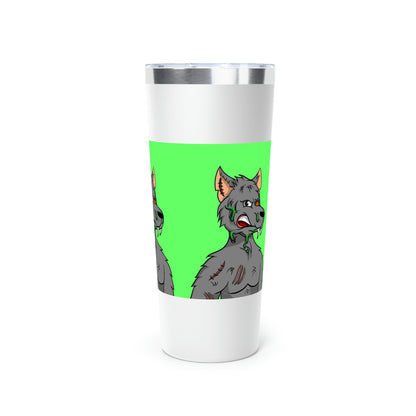 Wolf Grey Cyborg Animal Werewolve Copper Vacuum Insulated Tumbler, 22oz