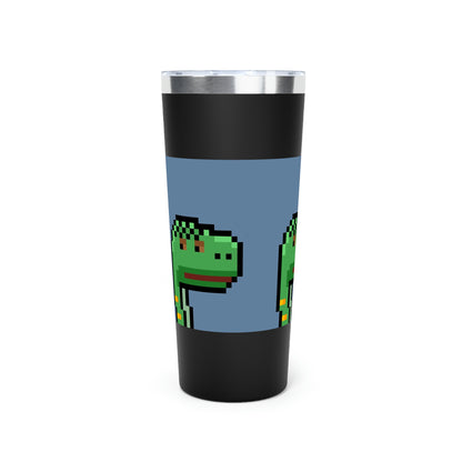 Dinosaur Dino Pixel Copper Vacuum Insulated Tumbler, 22oz