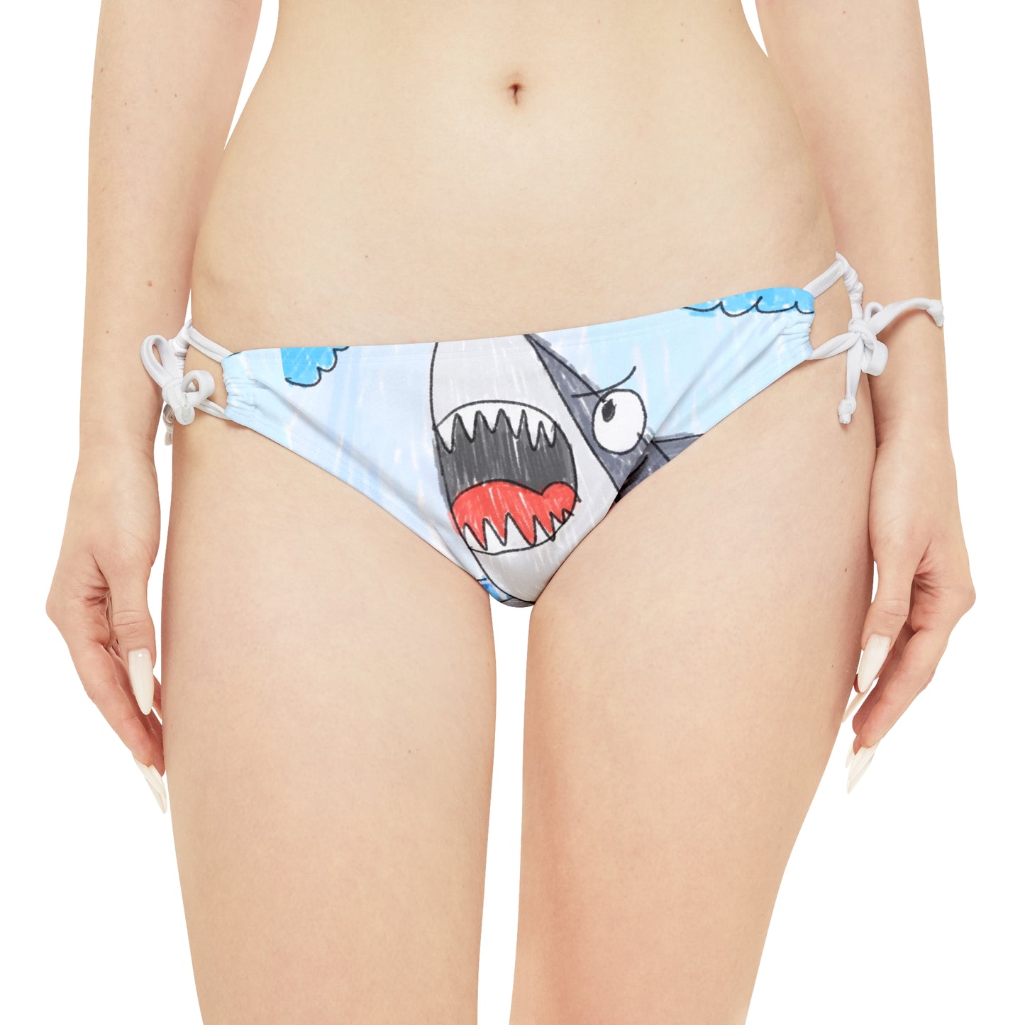 Shark Jaw Teeth Attack Ocean Sea Creature Strappy Bikini Set (AOP)