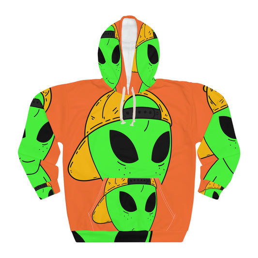 Freckle Smirk Visitor Alien AOP Unisex Pullover Hoodie