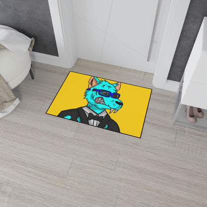 Animal Wolve Werewolf Fancy Aqua Fur Cyborg Heavy Duty Floor Mat