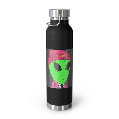 Peace Alien Pink Visi Suit Business Botella aislada al vacío de cobre, 22 oz