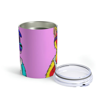 Werewolve Tiedye Rainbow Wolf Tumbler 10oz