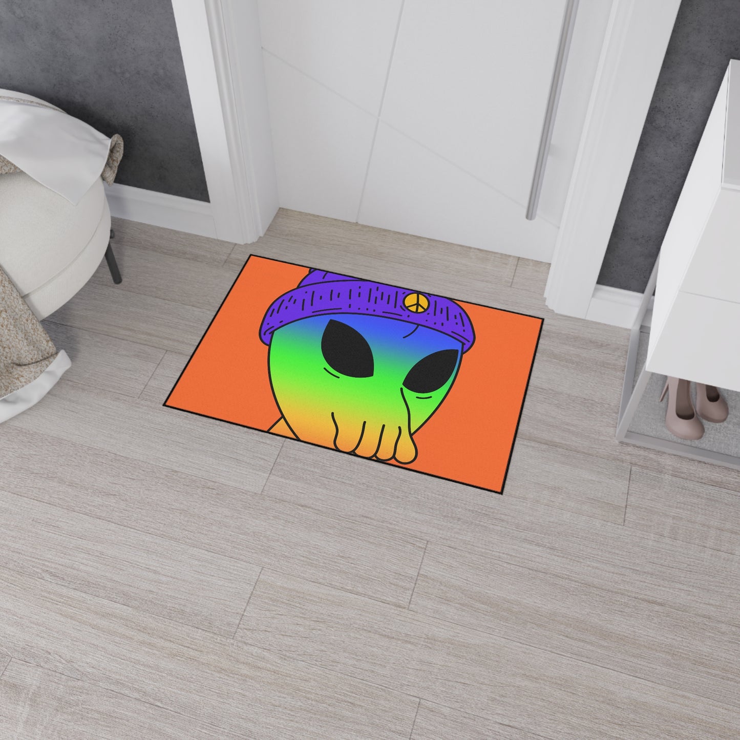 Peace Alien Pride Heavy Duty Floor Mat