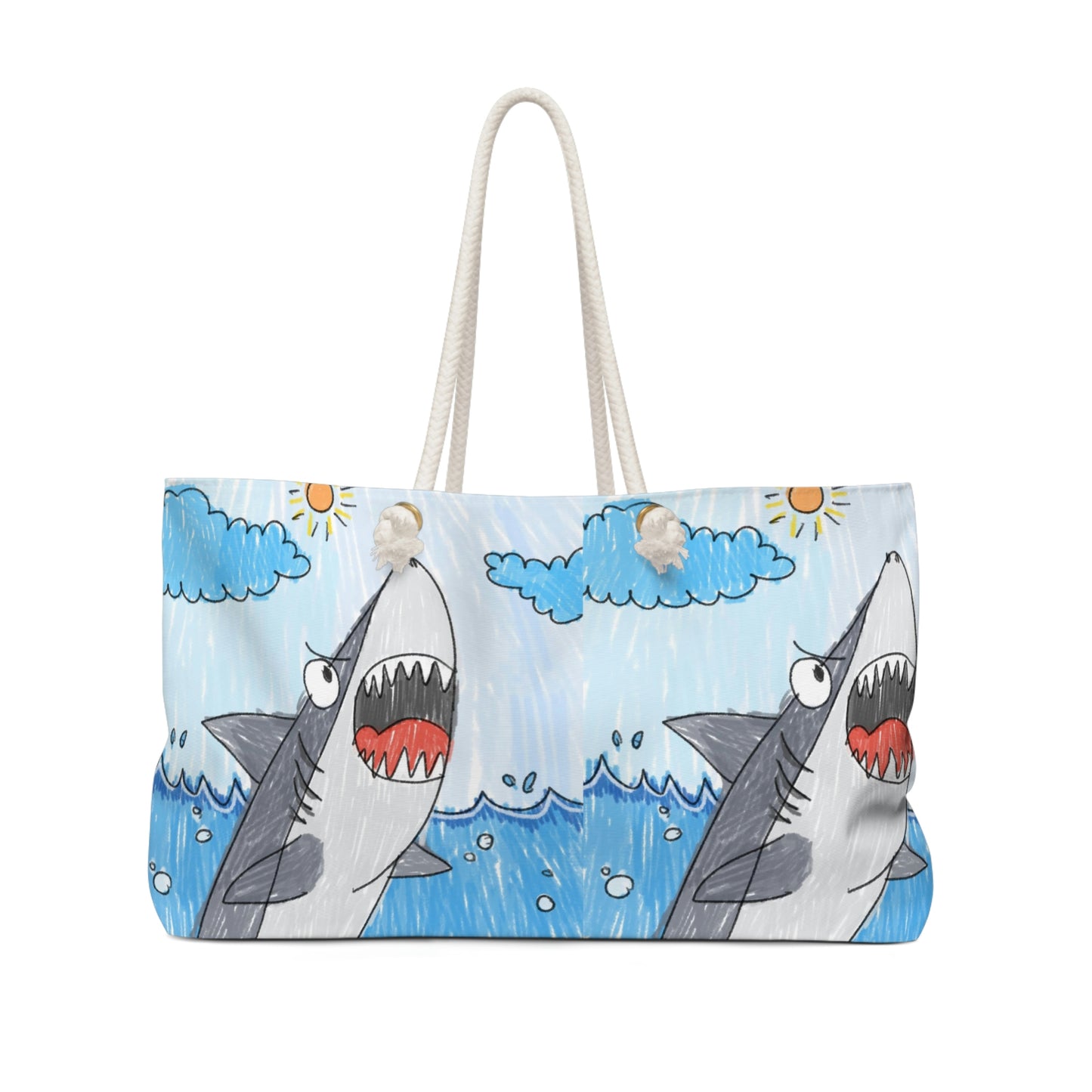 Shark Jaw Teeth Attack Ocean Sea Creature Weekender Bag