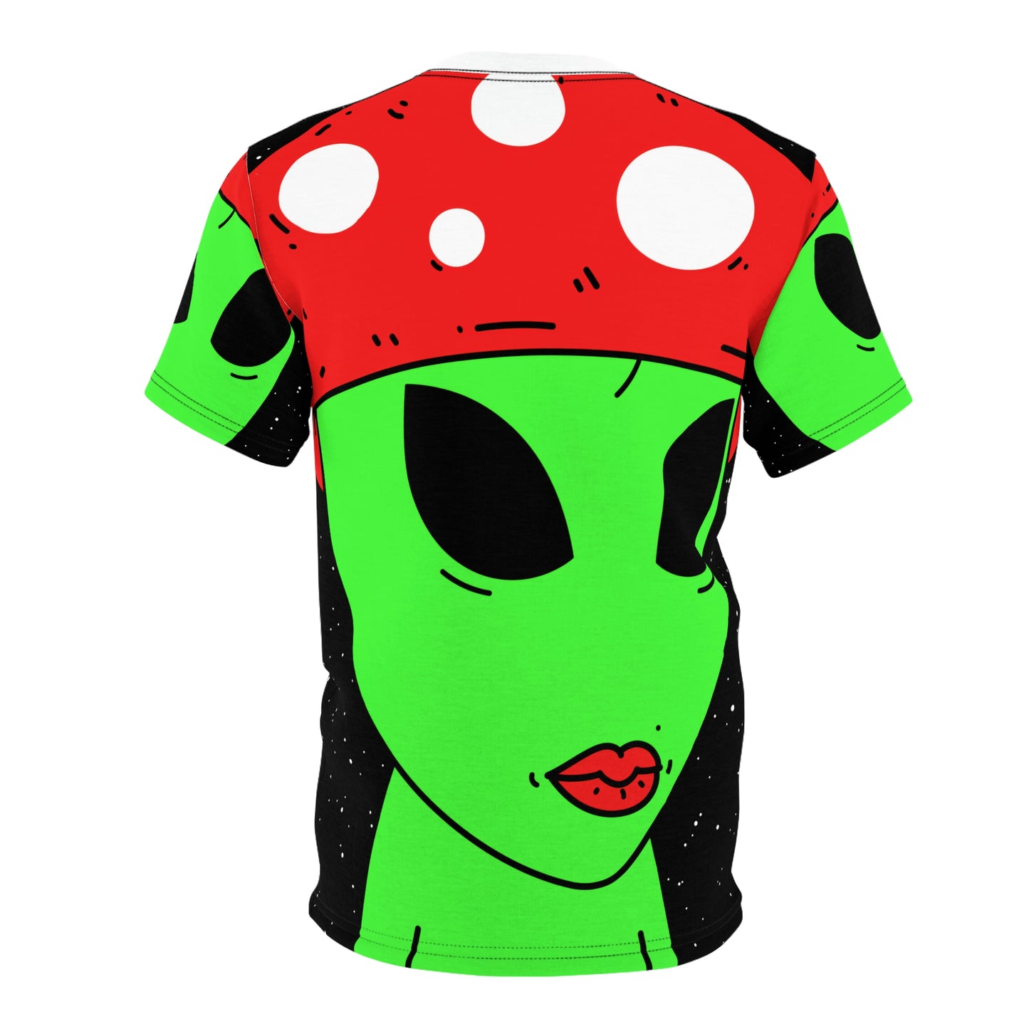 Alien Mushroom Galactic Star Space Unisex AOP Cut & Sew Tee