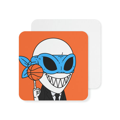 Alien BBall Sport Ninja Mask Orange Basketball Coasters (50, 100 pcs)