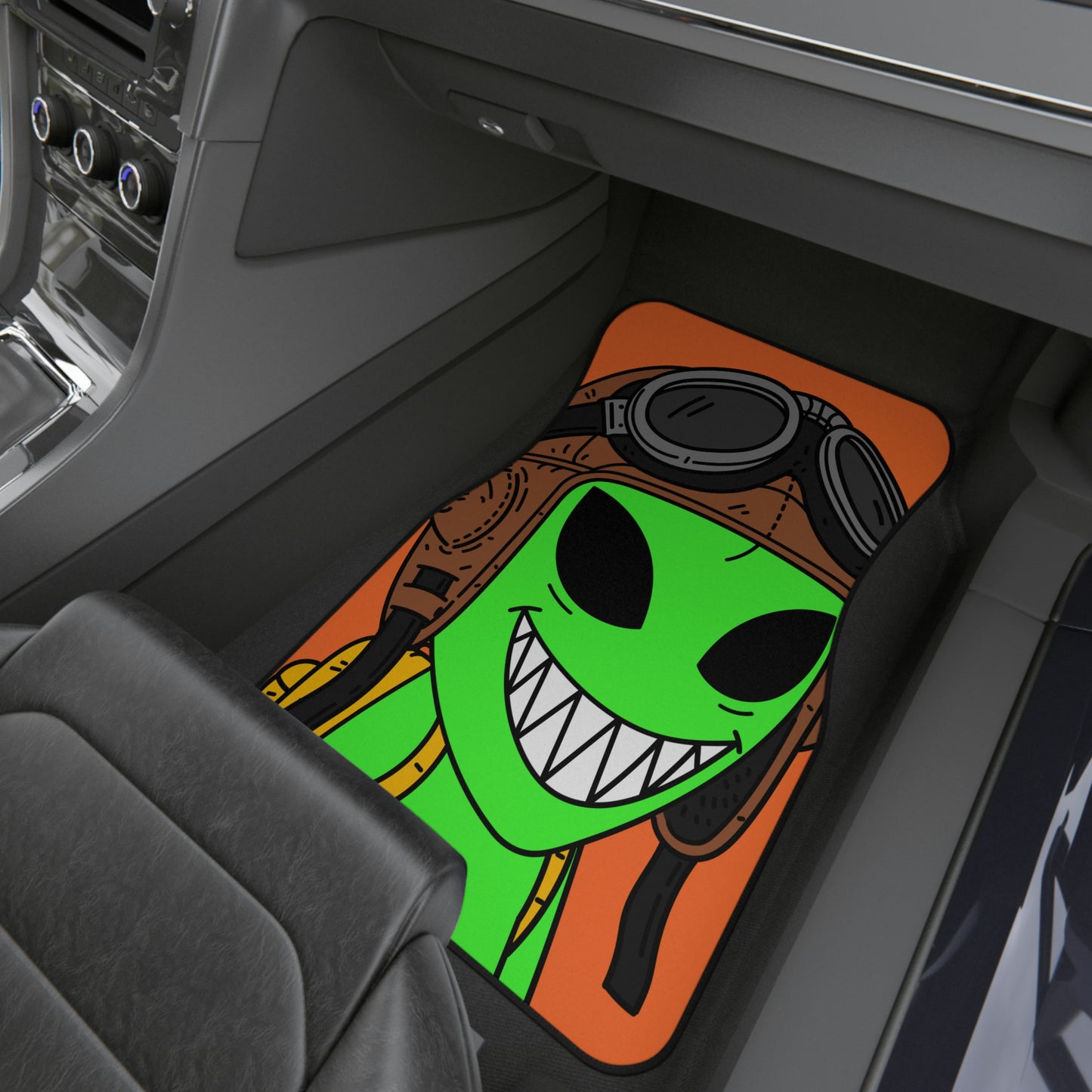 Space Force Aviator Alien Visitor Car Mats (2x Front)