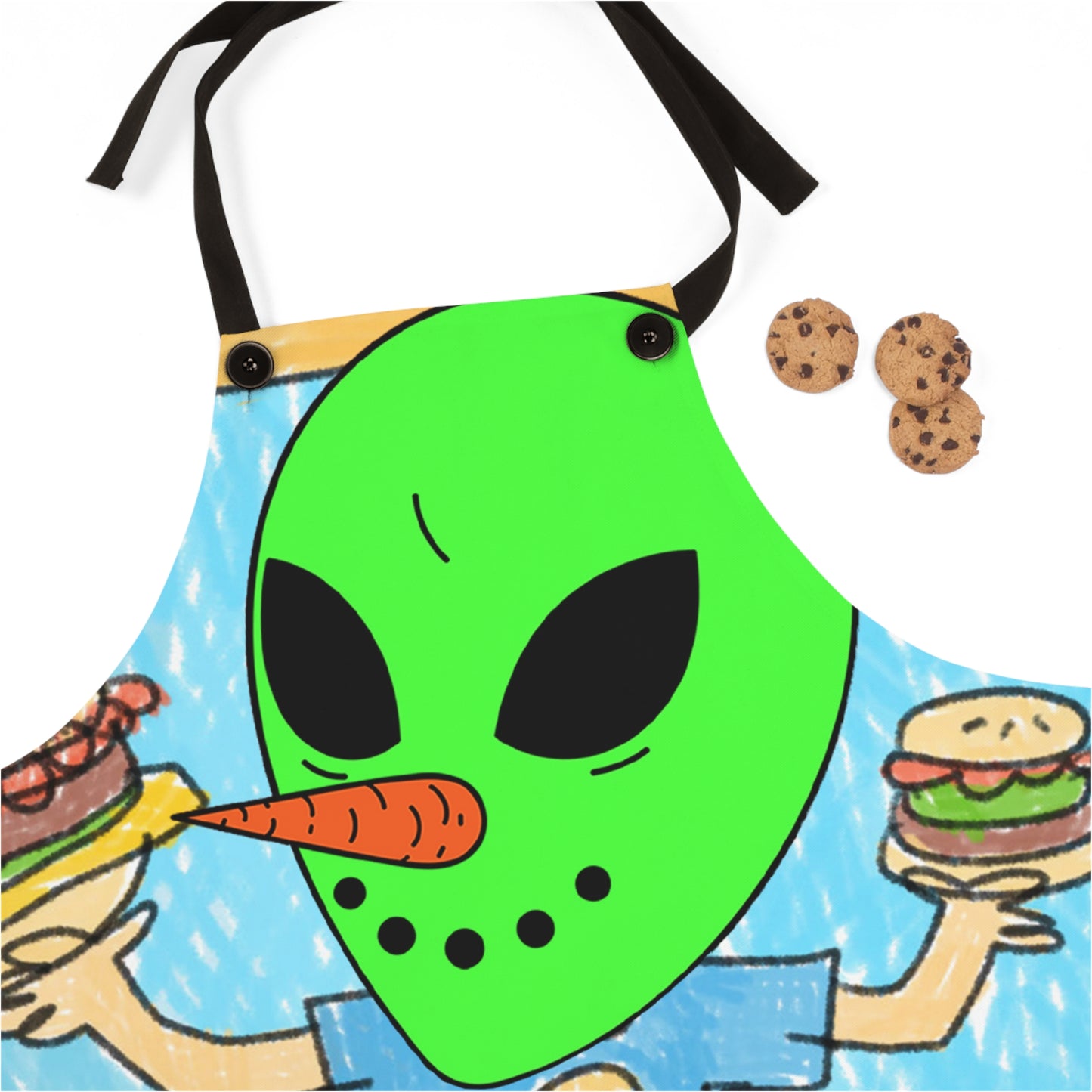 Chef Veggie Burger Vegetable Visi Visitor Alien Vegan Vegetarian Food Apron