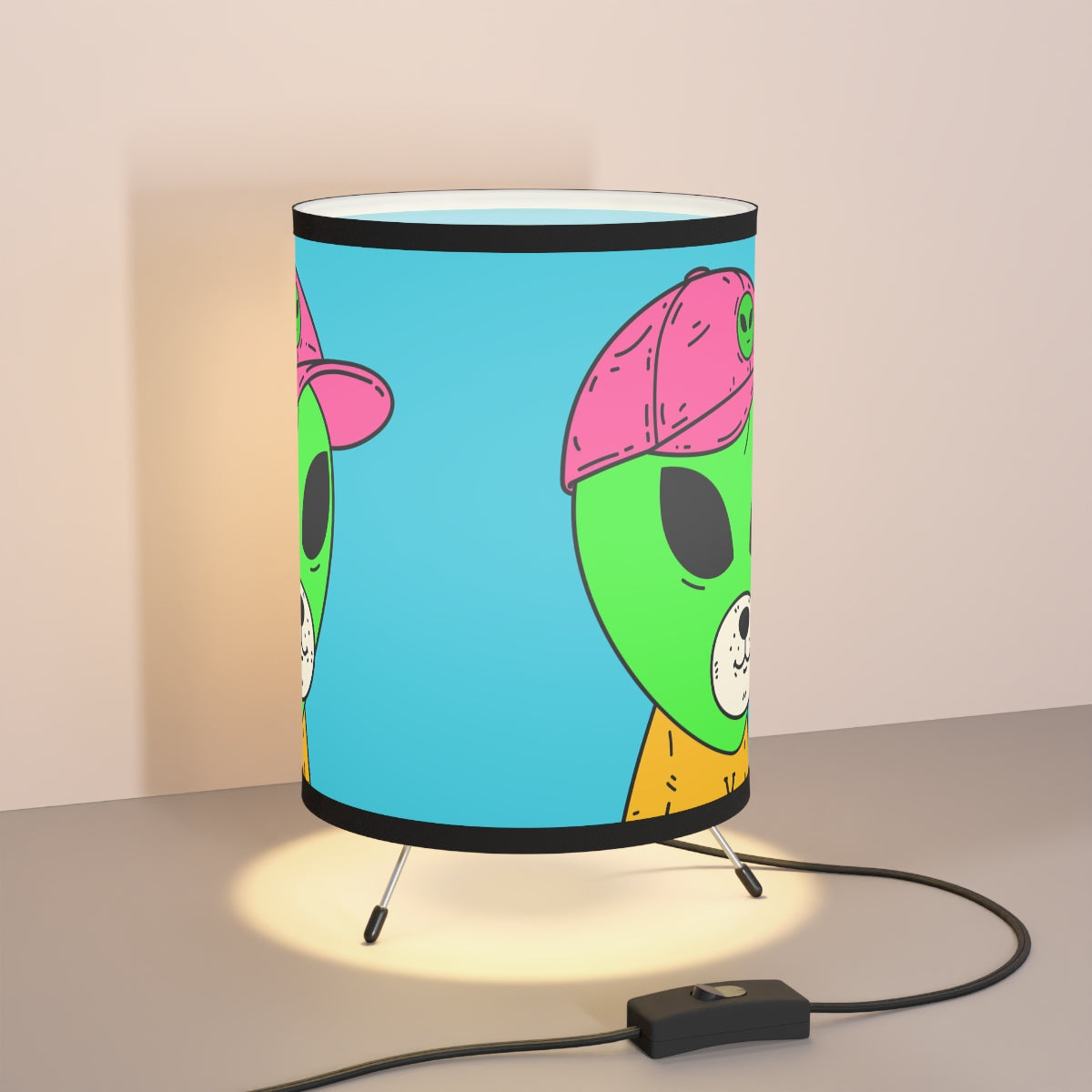 Dog Bear Animal Anime Alien Tripod Lamp with High-Res Printed Shade, US\CA plug