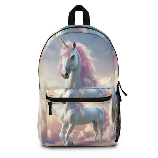 Ilustraciones de unicornio y arcoíris: caprichoso diseño en colores pastel Mochila