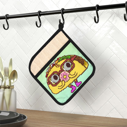 Donut Cartoon Taco Pot Holder with Pocket