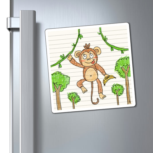Graphic Monkey - Fun Zoo Clothing for Ape Lovers Magnets