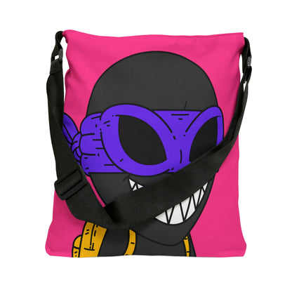 Dark Ninja Warrior Alien Visitor Adjustable Tote Bag (AOP)