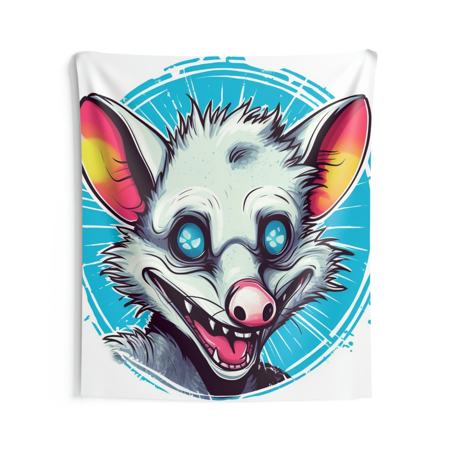 Delightful Opossum Summer Animation Indoor Wall Tapestries