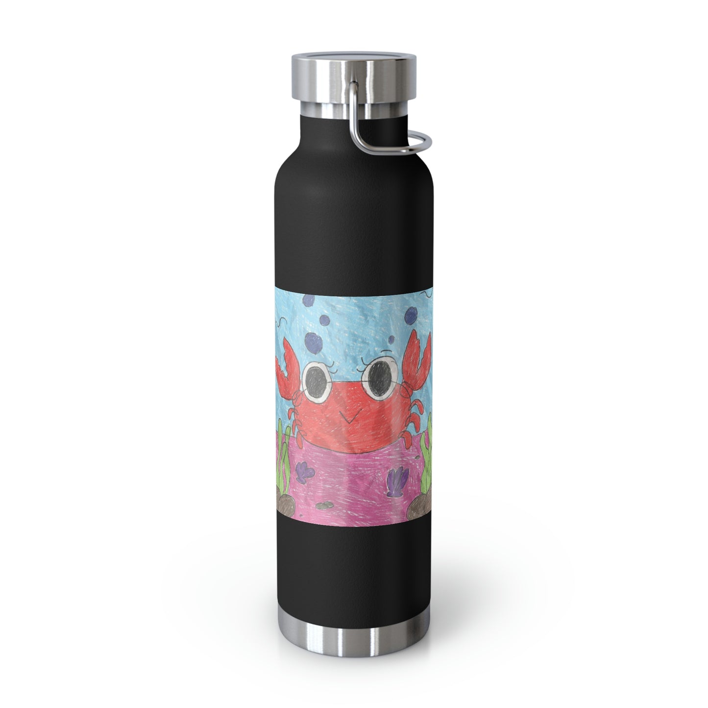 Lobster Crab Graphic Sea Lovers Copper Vacuum Insulated Bottle, 22oz