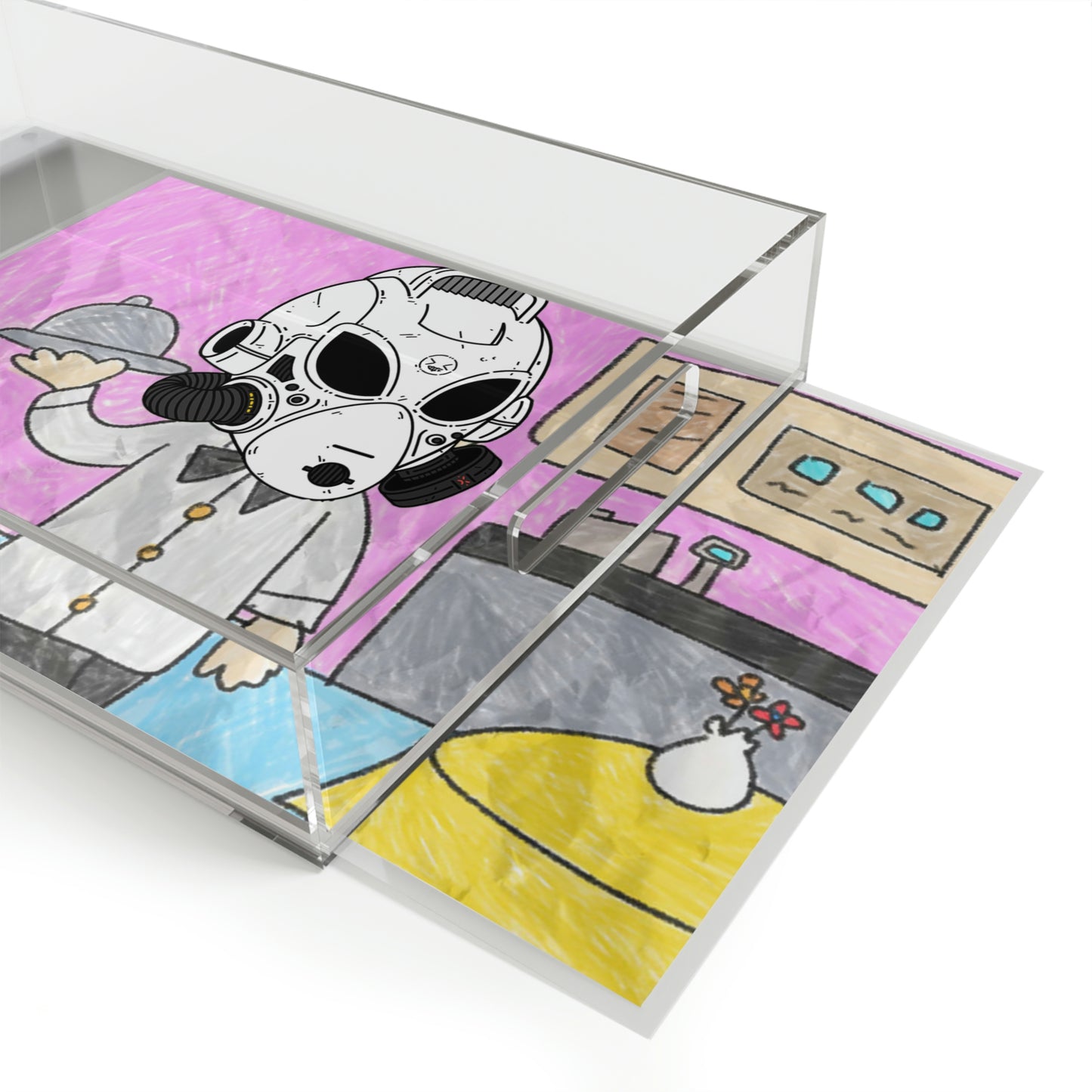 Robot Alien Cyborg LOL Visitor Acrylic Serving Tray